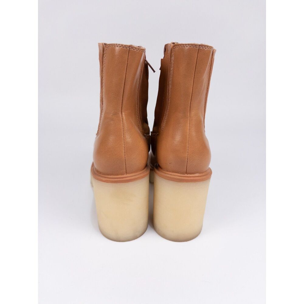 Oasis Society Anastasia Chelsea Boots Tan Lug Sole Chunky Heel Womens 7.5 - Picture 7 of 9